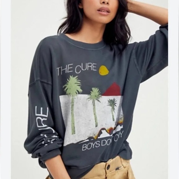 Daydreamer Tops - Daydreamer LA The Cure Boys Don’t Cry Graphic Sweatshirt